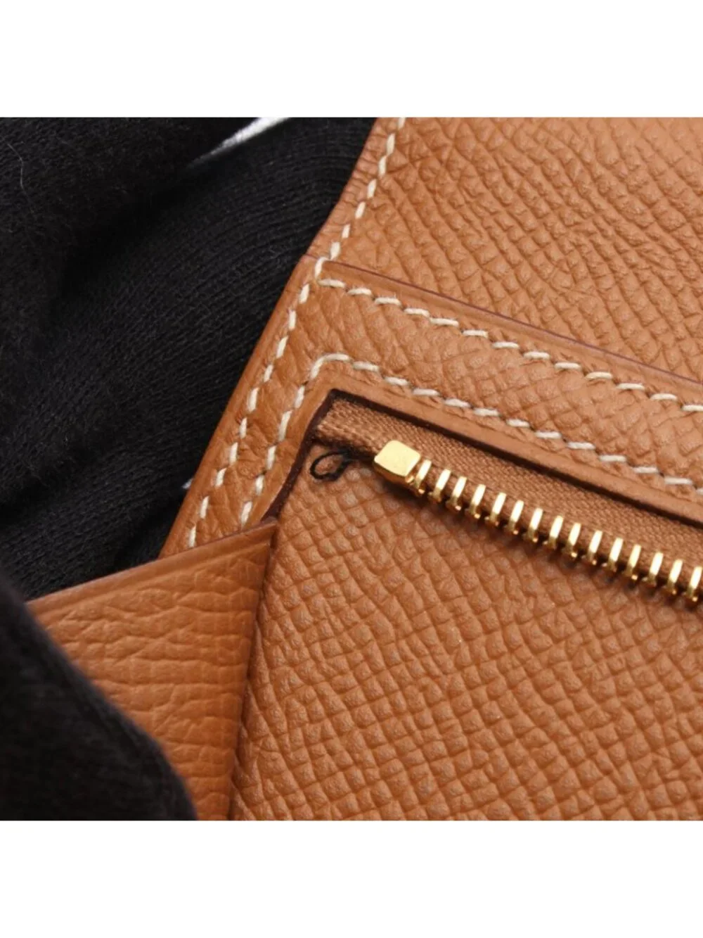 Hermes Bifold Wallet Bearn Souffle Gold Leather Calf